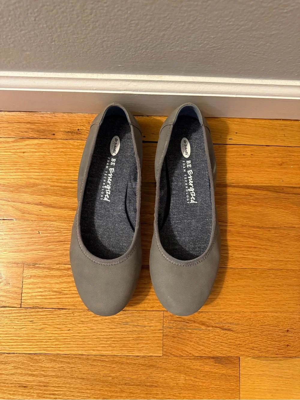 Dr. Scholl's Women's Gray Slip-On Ballet Flats